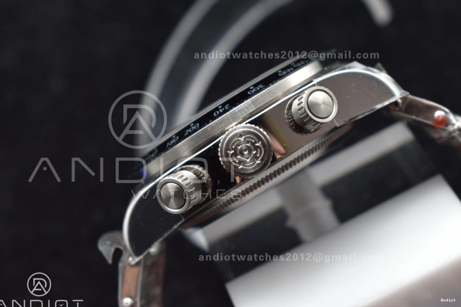 Dial Edition Black Chrono Bracelet White SS Best on SS 1:1 Bay TWS A7750 1104